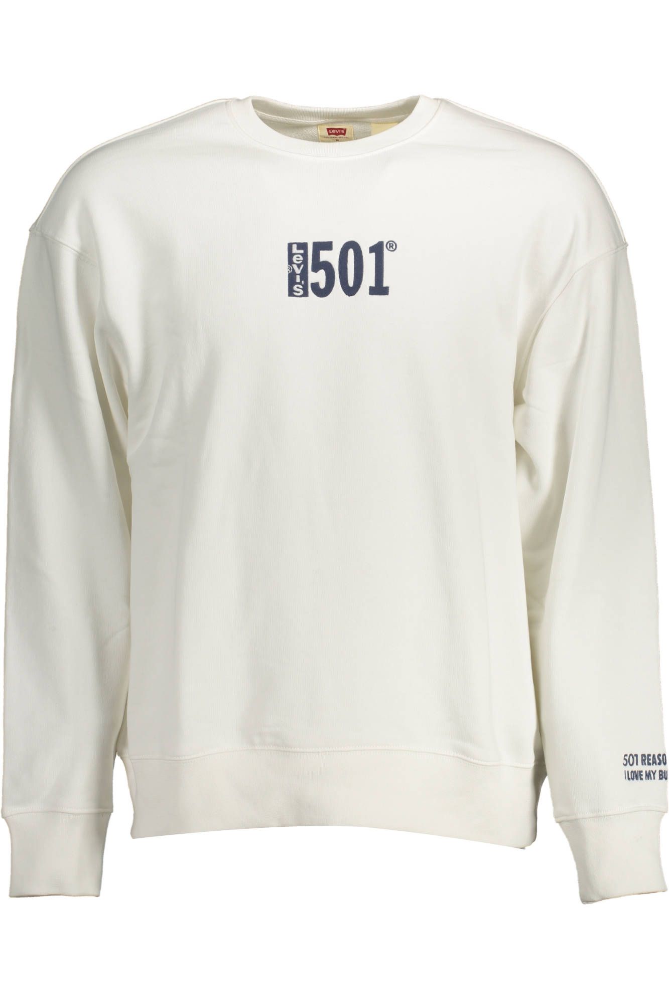 Embroidered Logo White Cotton Sweatshirt