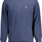 Blue Long-Sleeved Cotton Sweatshirt