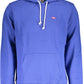 Chic Blue Hooded Sweatshirt with Signature Logo