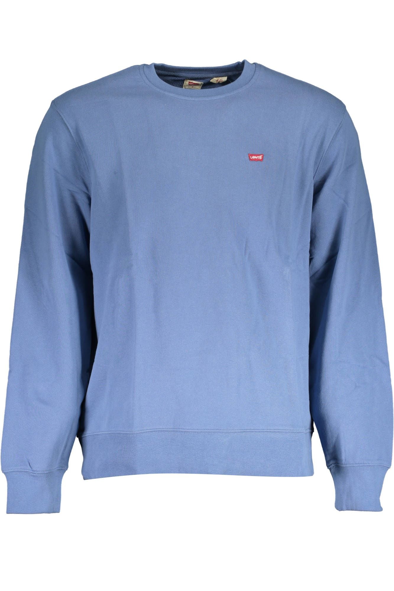 Chic Blue Crew Neck Logo Sweatshirt