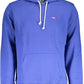 Chic Blue Cotton Hooded Sweatshirt