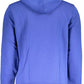 Chic Blue Cotton Hooded Sweatshirt