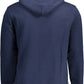 Chic Blue Cotton Hooded Sweatshirt