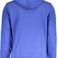 Chic Blue Hooded Sweatshirt with Signature Logo
