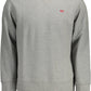 Chic Gray Cotton Sweater with Iconic Logo