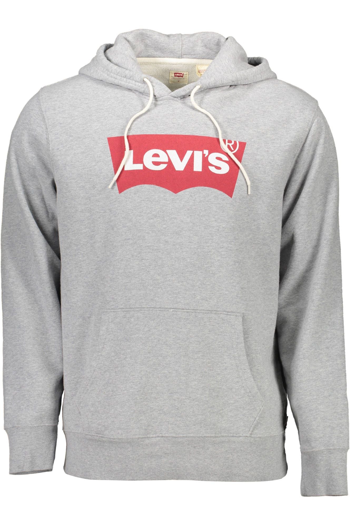 Chic Gray Cotton Hooded Sweatshirt with Logo