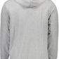 Chic Gray Cotton Hooded Sweatshirt with Logo
