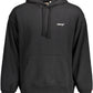 Sleek Black Hooded Sweatshirt with Embroidery