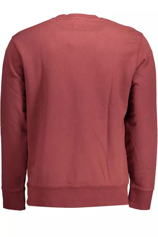 Radiant Red Cotton Crewneck Sweater