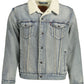 Chic Long-Sleeved Denim Jacket in Light Blue