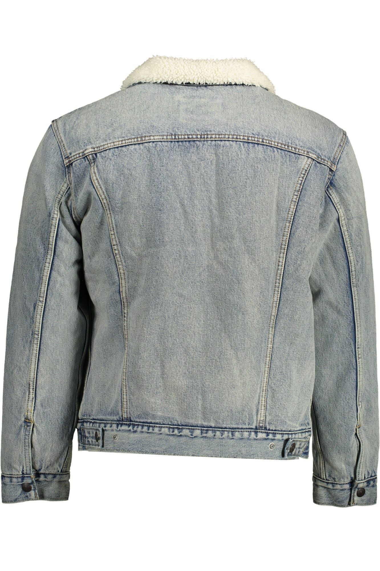 Chic Long-Sleeved Denim Jacket in Light Blue