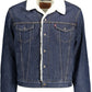 Classic Blue Denim Jacket with Padded Warmth