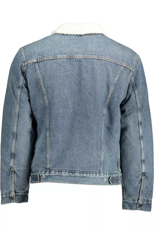 Chic Denim Blue Long-Sleeve Jacket