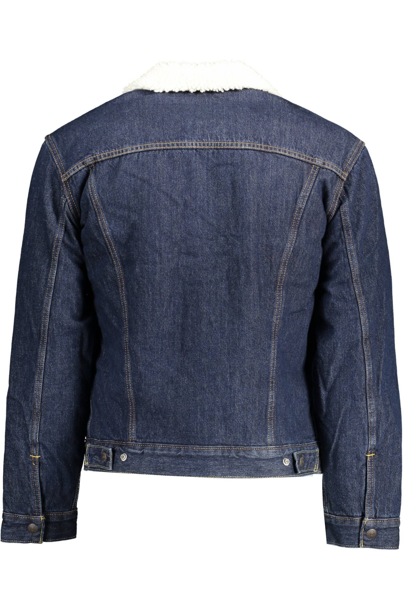 Classic Blue Denim Jacket with Padded Warmth