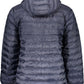 Chic Blue Hooded Jacket with Embroidery