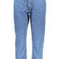 Chic Blue Cotton 5-Pocket Jeans for Women