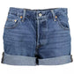 Chic Summer Blue Cotton Shorts