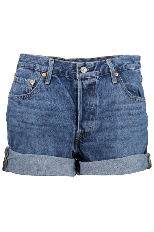 Chic Blue Cotton Denim Shorts