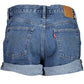 Chic Blue Cotton Denim Shorts