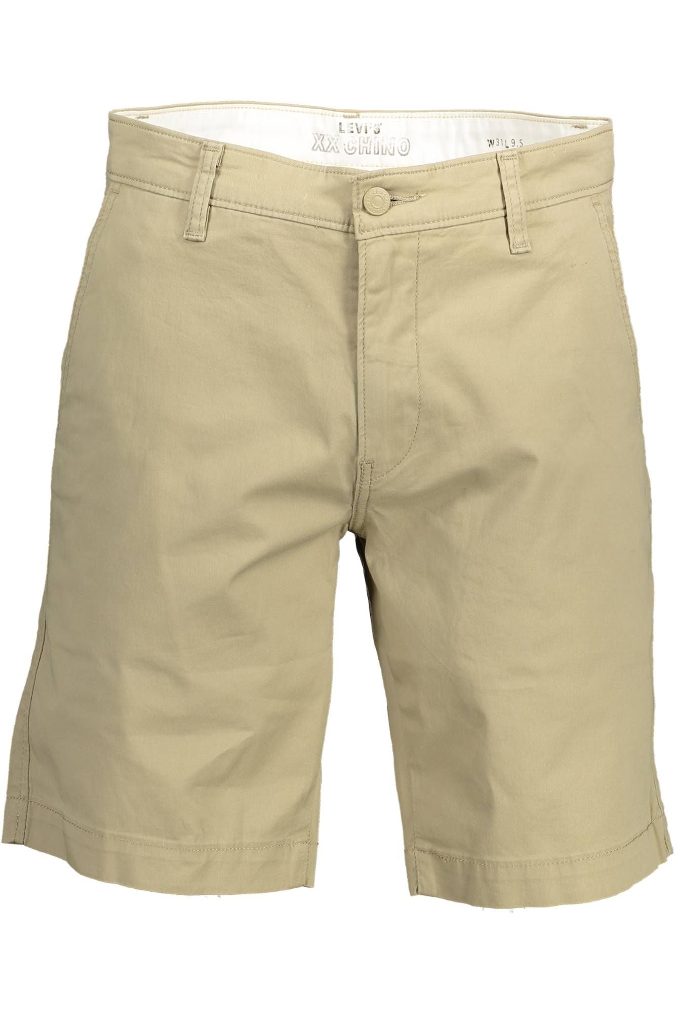 Chic Beige Cotton Shorts with Classic Logo