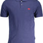 Svelte Blue Cotton Polo with Chic Logo Accent