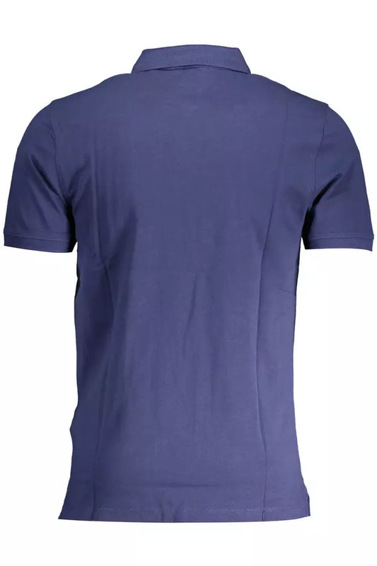 Svelte Blue Cotton Polo with Chic Logo Accent