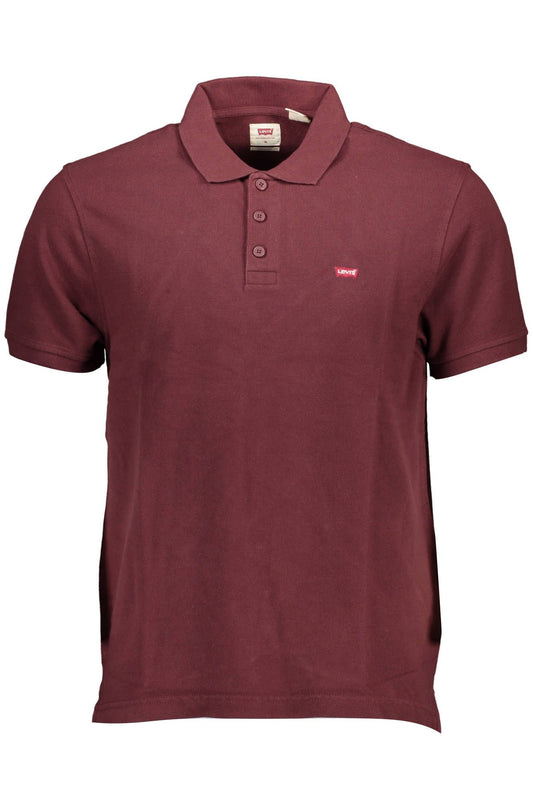 Classic Red Polo Shirt with Logo Detail