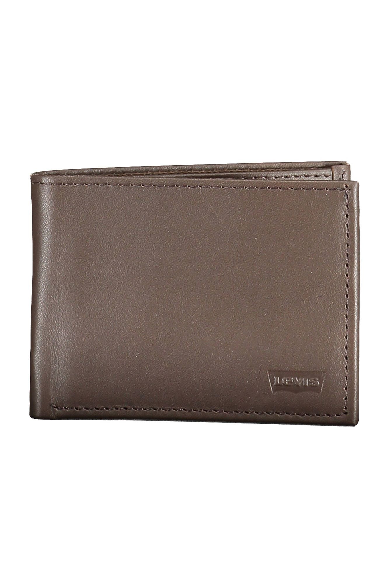 Elegant Leather Wallet with Logo Detail