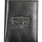 Sleek Black Leather Dual-Compartment Wallet