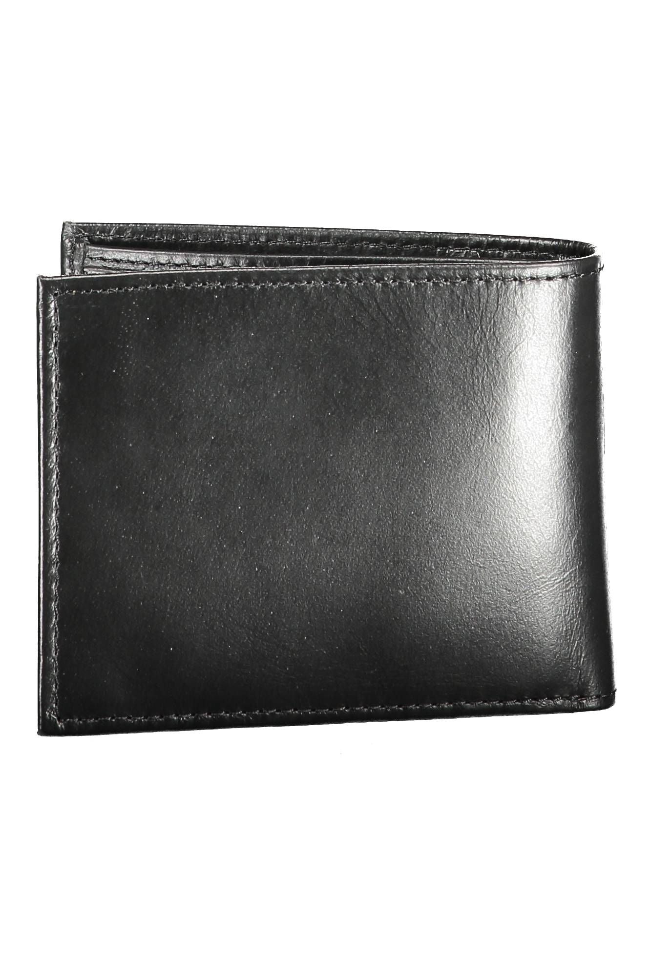 Sleek Black Leather Bi-Fold Wallet