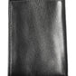 Sleek Black Leather Dual-Compartment Wallet