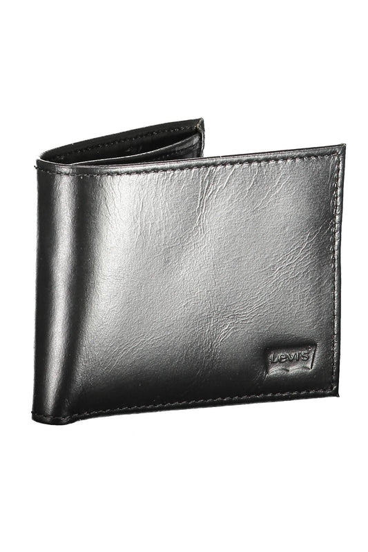 Sleek Black Leather Bi-Fold Wallet