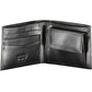 Sleek Black Leather Bi-Fold Wallet