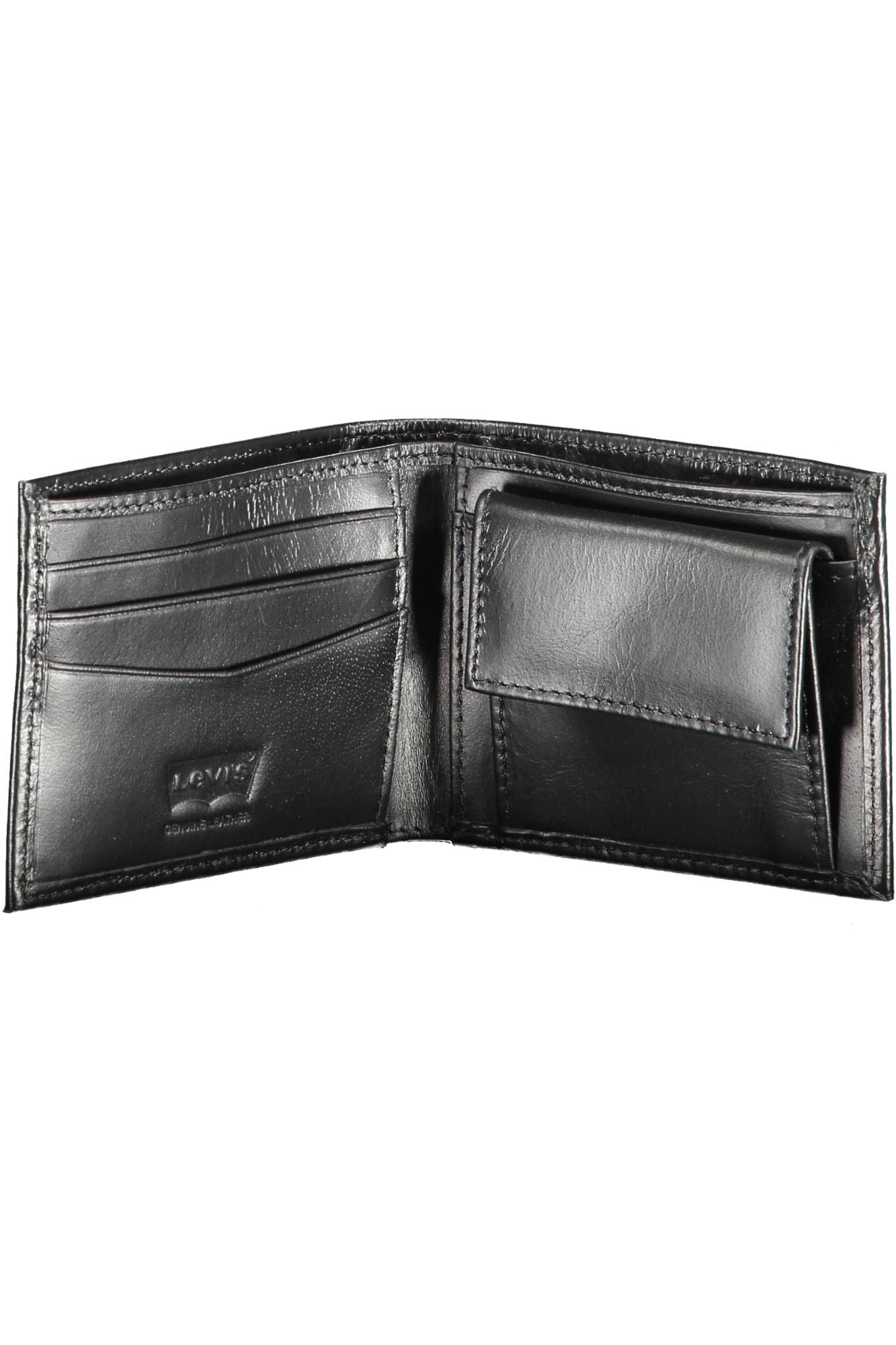 Sleek Black Leather Bi-Fold Wallet