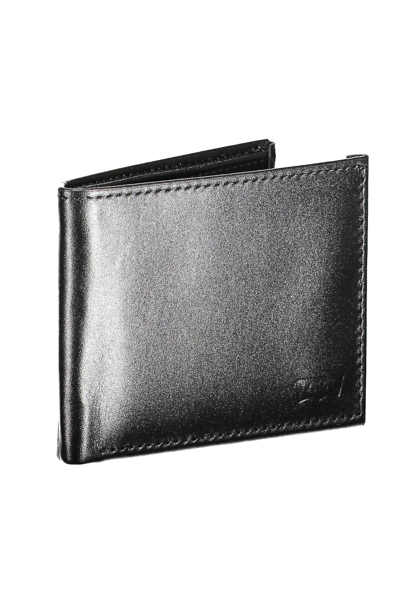 Elegant Black Leather Bifold Wallet