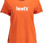 Chic Orange Logo Print Tee