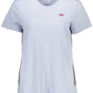 Chic Light Blue Tee with Sleek Logo Detail