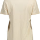 Chic Beige Organic Cotton V-Neck Tee