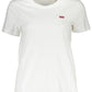 Chic White Cotton Logo Tee