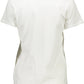 Elegant White Cotton Crew Neck Tee
