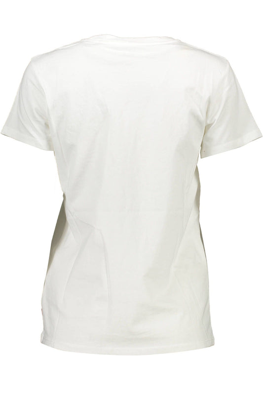 Elegant White Cotton Crew Neck Tee