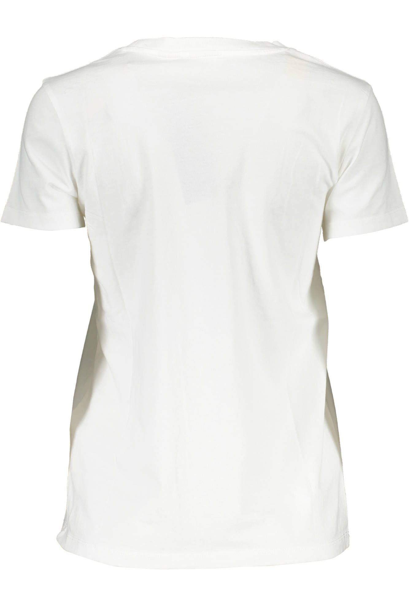 Chic White Cotton Logo Tee