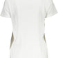 Chic White V-Neck Logo Tee