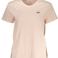 Chic Pink Logo Tee with Short Sleeves