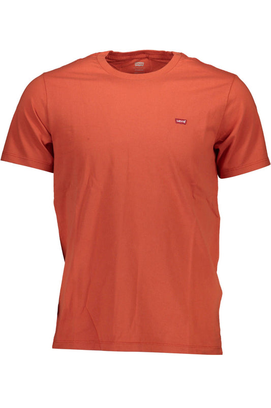 Classic Orange Cotton Tee - Short Sleeved Comfort