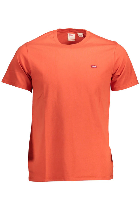 Vibrant Orange Classic Tee with Logo Detail
