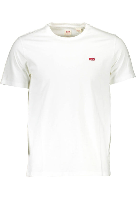 Crisp White Crew Neck Logo Tee