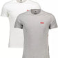 Sleek White Slim Fit Round Neck Tees Twin-Pack