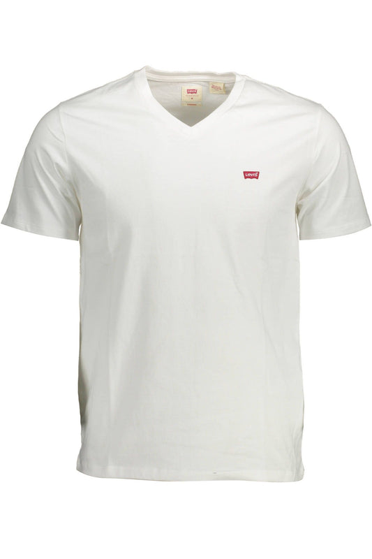 Classic V-Neck White Cotton Tee