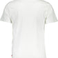Crisp White Crew Neck Cotton Tee with Logo Print
